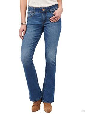 Women's Plus Size Boot Cut Jeans High Rise Stretch Denim